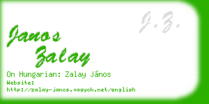 janos zalay business card